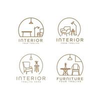 meubilair interieur logo verzameling vector