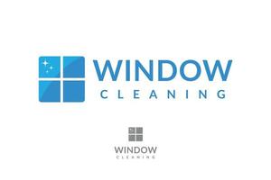 venster schoonmaakster logo ontwerp vector