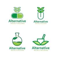 alternatief geneeskunde logo verzameling vector