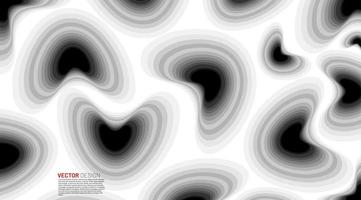 vloeiende zwart-wit verloop vormen achtergrond vector