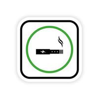 vape zone plaats symbool. rook elektronische sigaret zone silhouet pictogram. roken e-sigaret toestaan gebiedspictogram. vapen elektrische sigaret veilige kamer mogelijk. geïsoleerde vectorillustratie. vector