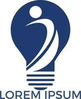 Gezondheid centrum en schoonheid salon logo ontwerp. geschiktheid ideeën concept logo. menselijk karakter en lamp logo. vector