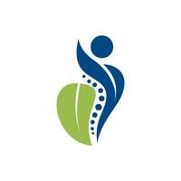 chiropractie logo ontwerp vector illustratie . pijn logo . wervelkolom zorg logo. bot , orthopedische , chiropractie welzijn centrum.