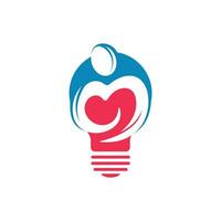 liefde idee logo ontwerp. innovatie logo ontwerp en icoon. vector