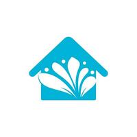 spa huis logo lotus welzijn salon en bedrijf spa logo. bedrijf spa logo massage gezond ontwerp sjabloon concept. vector