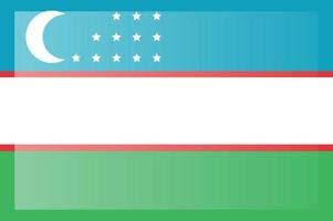 illustratie vlag van Oezbekistan icoon. nationaal vlag van Oezbekistan. vector