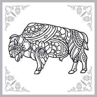 bizon mandala kunsten geïsoleerd Aan wit achtergrond vector