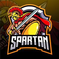 spartaans mascotte. e sport logo ontwerp vector