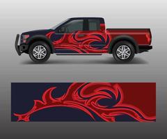 wikkel grafisch ontwerp vector voor off-road truck. abstracte sportieve en avontuurlijke race-achtergrond. volledige vector eps 10
