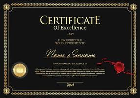 certificaat of diploma retro vintage design vector