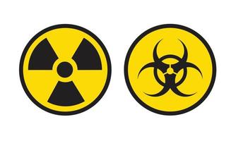 Gevaar straling giftig icoon. vector illustratie
