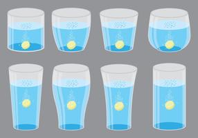 Effervescente Symbolen In Glas vector