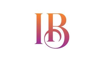 brief ib vector logo vrij sjabloon vrij vector