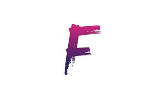 brief f logo. f borstel brief logo ontwerp vrij vector sjabloon.