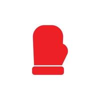 eps10 rood vector single boksen handschoen solide icoon geïsoleerd Aan wit achtergrond. vechten of ponsen handschoen symbool in een gemakkelijk vlak modieus modern stijl voor uw website ontwerp, logo, en mobiel app