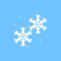 sneeuwvlokken vlak ontwerp elementen, sneeuwvlok icoon, vector en illustratie.