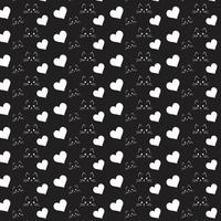kat gezicht zwart achtergrond patroon vector