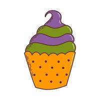 schattig halloween koekje. halloween element. truc of traktatie concept. vector illustratie in hand- getrokken stijl