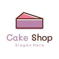taart of bakkerij logo sjabloon vector ontwerp.sweet taart, verjaardag taart, kop taart, taart met kersen. logo voor bedrijf, taart winkel, taart winkel enz.