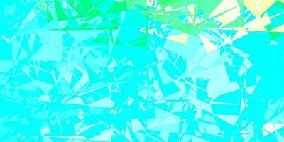 lichtblauwe, groene vectorachtergrond met chaotische vormen. vector