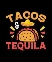 taco leven taco's logo illustratie t-shirt ontwerp taco's concept ontwerp vector