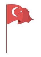 turkije vlag in paal vector