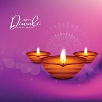 elegant groet kaart van diwali festival achtergrond vector