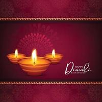 elegant groet kaart van diwali festival achtergrond vector