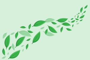 mooi blad of natuur achtergrond in groen vector