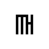 eerste mh logo concept vector. creatief icoon symbool pro vector