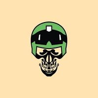 abstract schedel motorfiets helm icoon logo vector