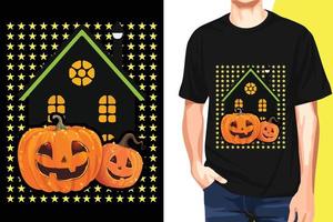 halloween festival afdrukken klaar t-shirt sjabloon vector