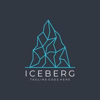 ijsberg logo ontwerp vectorillustratie vector