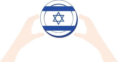 Israël vlag vector hand- getekend, Israëlisch nieuw shekel vector hand- getrokken