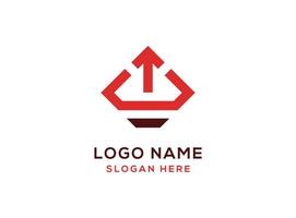 gemakkelijk pijl omhoog logo ontwerp sjabloon vector