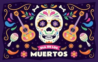 dia de los muertos achtergrond vector