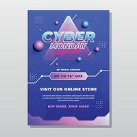 cyber maandag poster vector