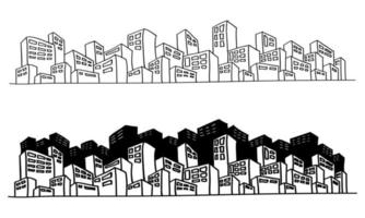 hand- getrokken stadsgezicht illustratie in tekening stijl vector