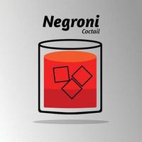 negroni cocktail ontwerp, geschikt voor Sjablonen, posters vector