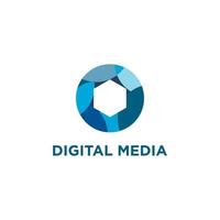 digitaal abstract media technologie logo voorraad vector