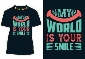 wereld glimlach dag t-shirt ontwerp vector