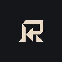 eerste gebaseerd schoon en minimaal brief. r monogram logo sjabloon. elegant luxe alfabet vector ontwerp