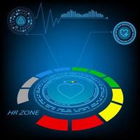 hart tarief toezicht houden op ai hologram vector concept voor toekomst technologie element achtergrond bedrijf scherm