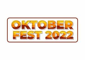 oktoberfeest tekst effect voor sociaal media banier vector