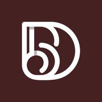 brief bd lijn monogram bedrijf logo vector