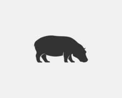 nijlpaard vector silhouet