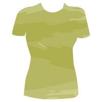 kort mouw t-shirt in khaki leger tonen met abstract vlekken Aan een transparant achtergrond vector