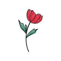 rood single mooi bloem clip art vector