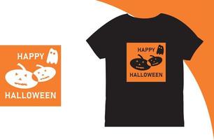 gelukkig halloween typografie t-shirt ontwerp vector