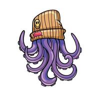 Octopus straat tekenfilm vector